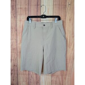 COOLKEEP‎ Mens Khaki Stretch Performance Flat Front Shorts Size 30